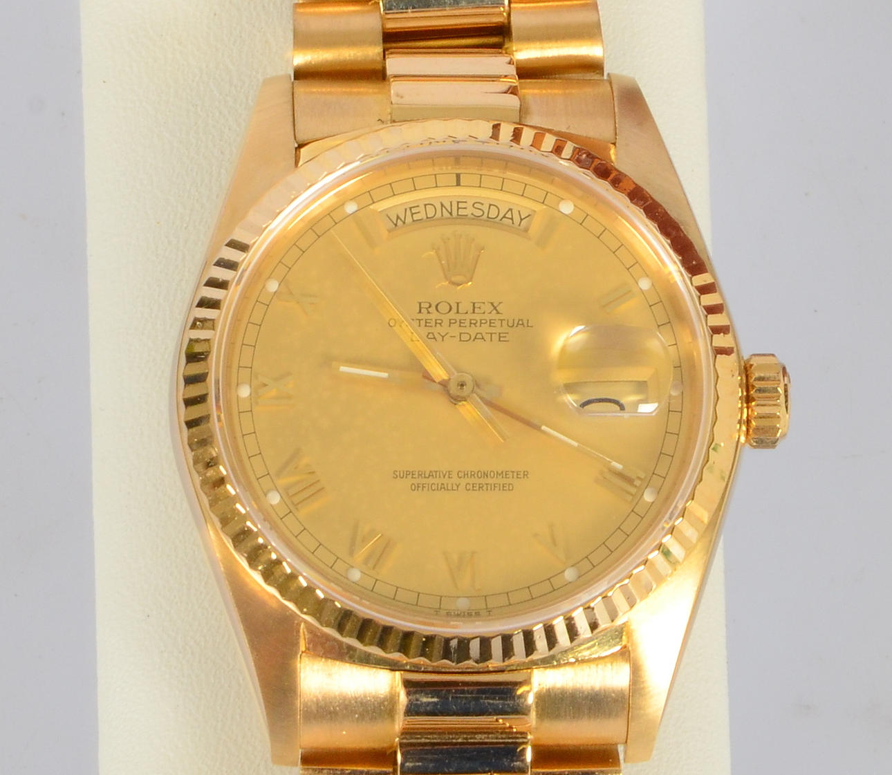 HERRARMBANDSUR, Rolex, Day-date, President, 18K.