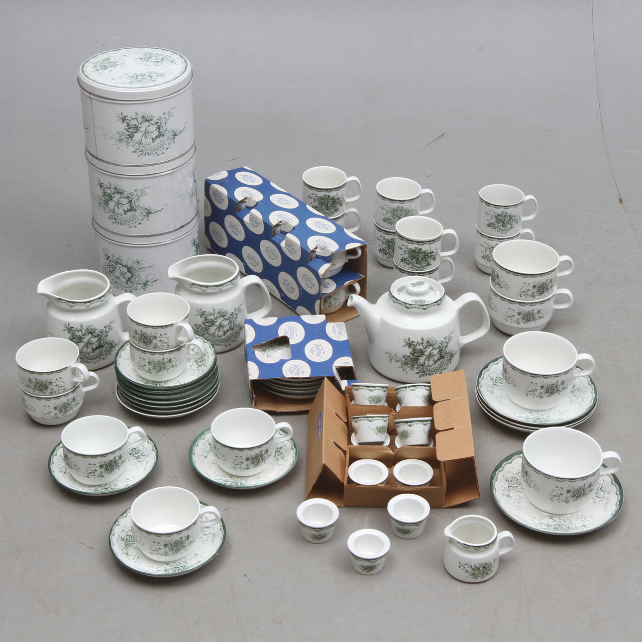 TESERVIS, 45 delar, "Gröna Anna", Rörstrand.