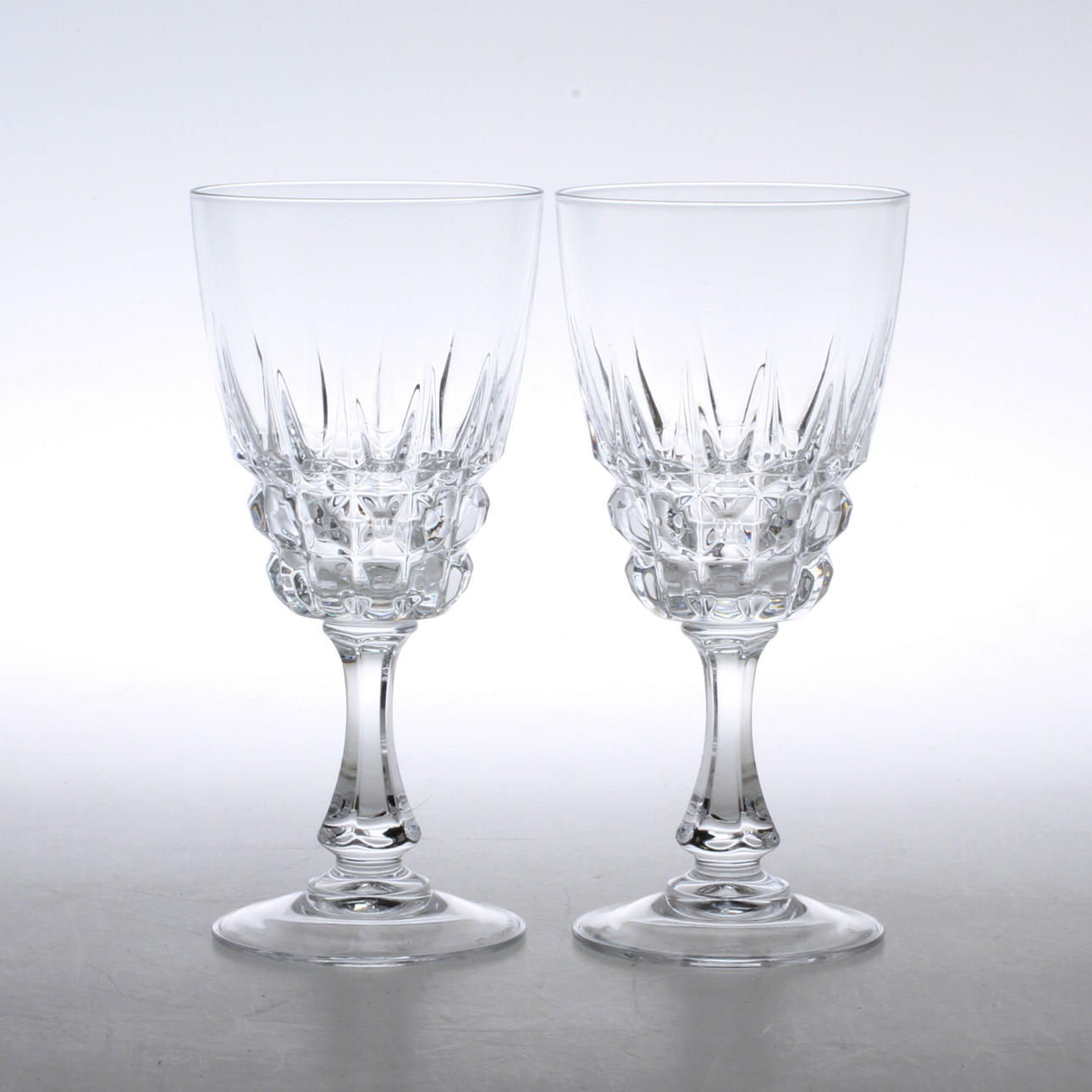 VINGLAS, 12 st, glas, Frankrike, 1900-talets andra hälft.