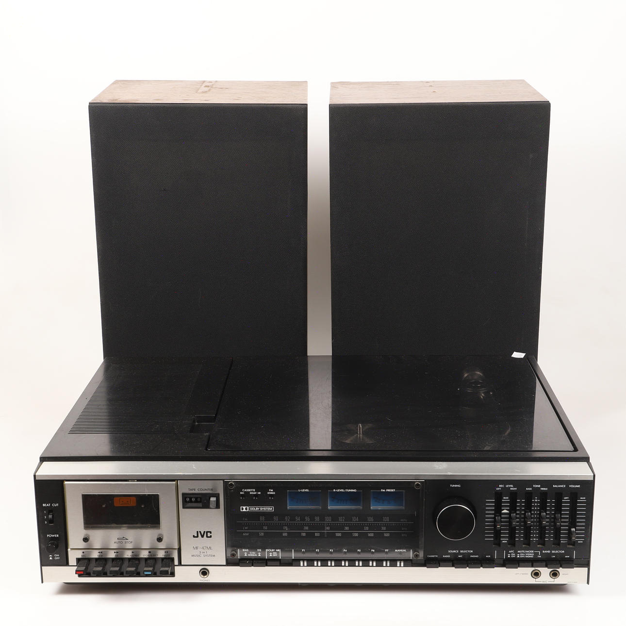 3-delt stereoanlæg, JVC/Yamaha.