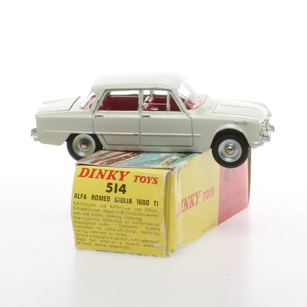 DINKY TOYS 514 ALFA ROMEO vit i Originalkartong.