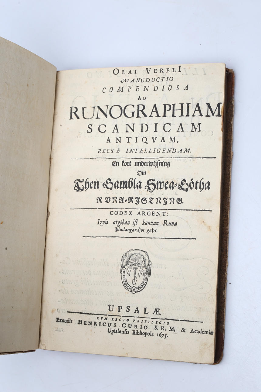 RUNOLOGI. VERELIUS, OLAUS. i 1675.