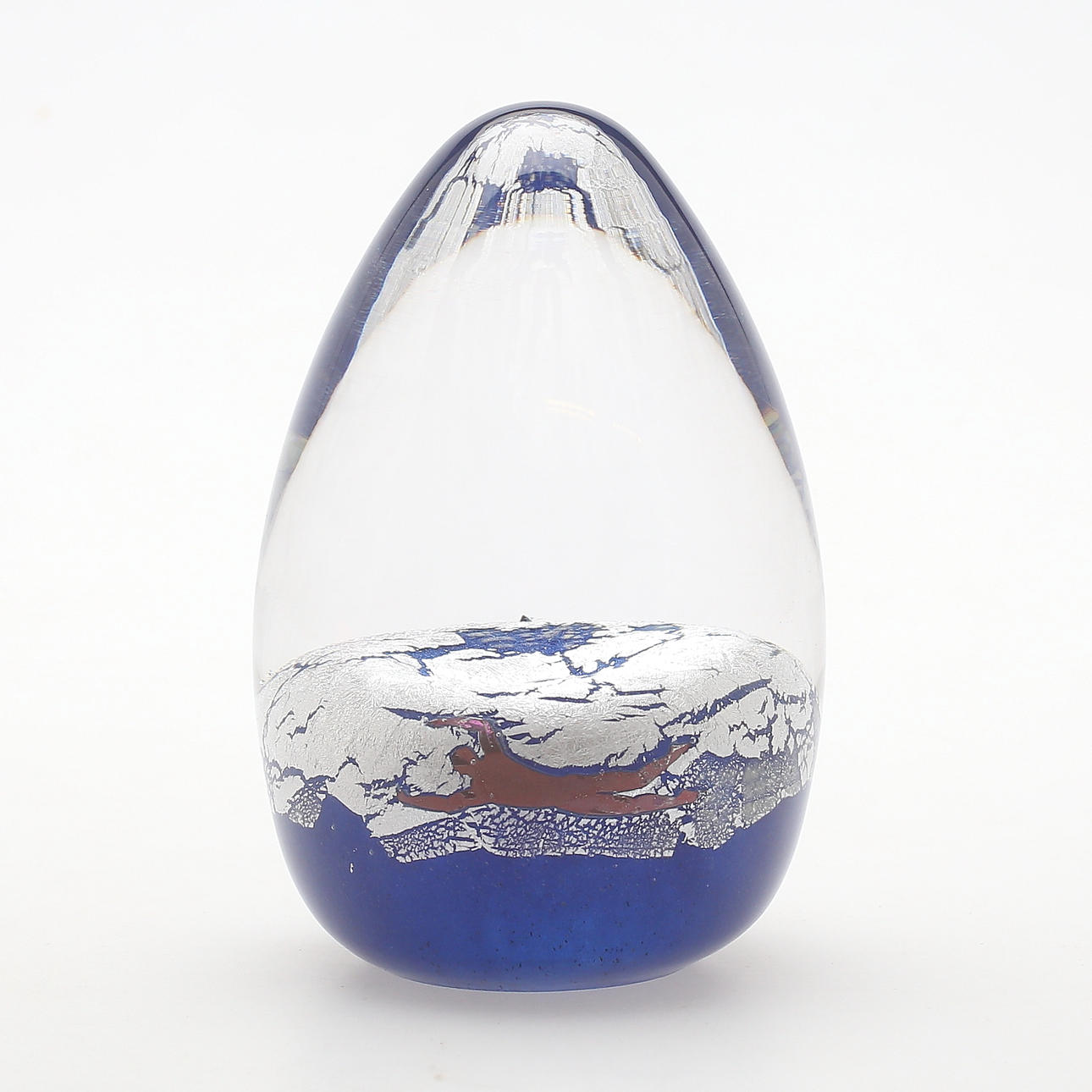 SKULPTUR, konstglas, Bertil Vallien, Kosta Boda, limited edition av 300 ex.