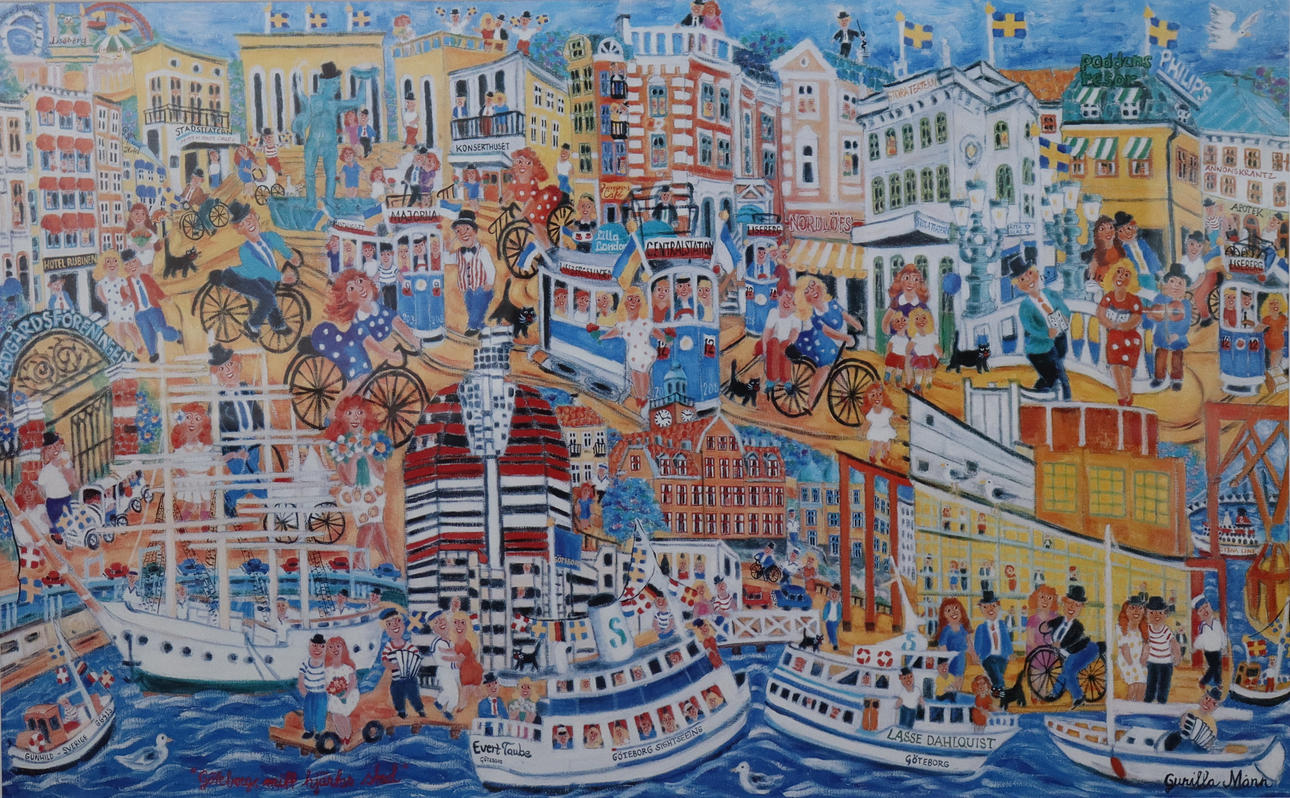 GUNILLA MANN. tryck, "Göteborg, mitt hjärtas stad".