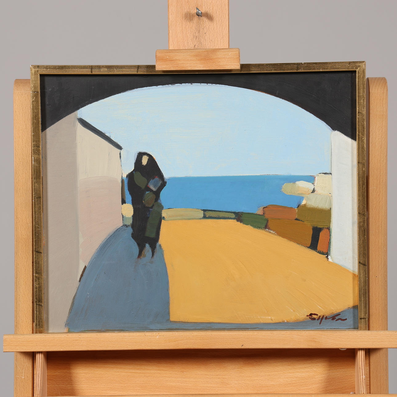 ERIC ELFVÉN. OIL ON PANEL, signed.