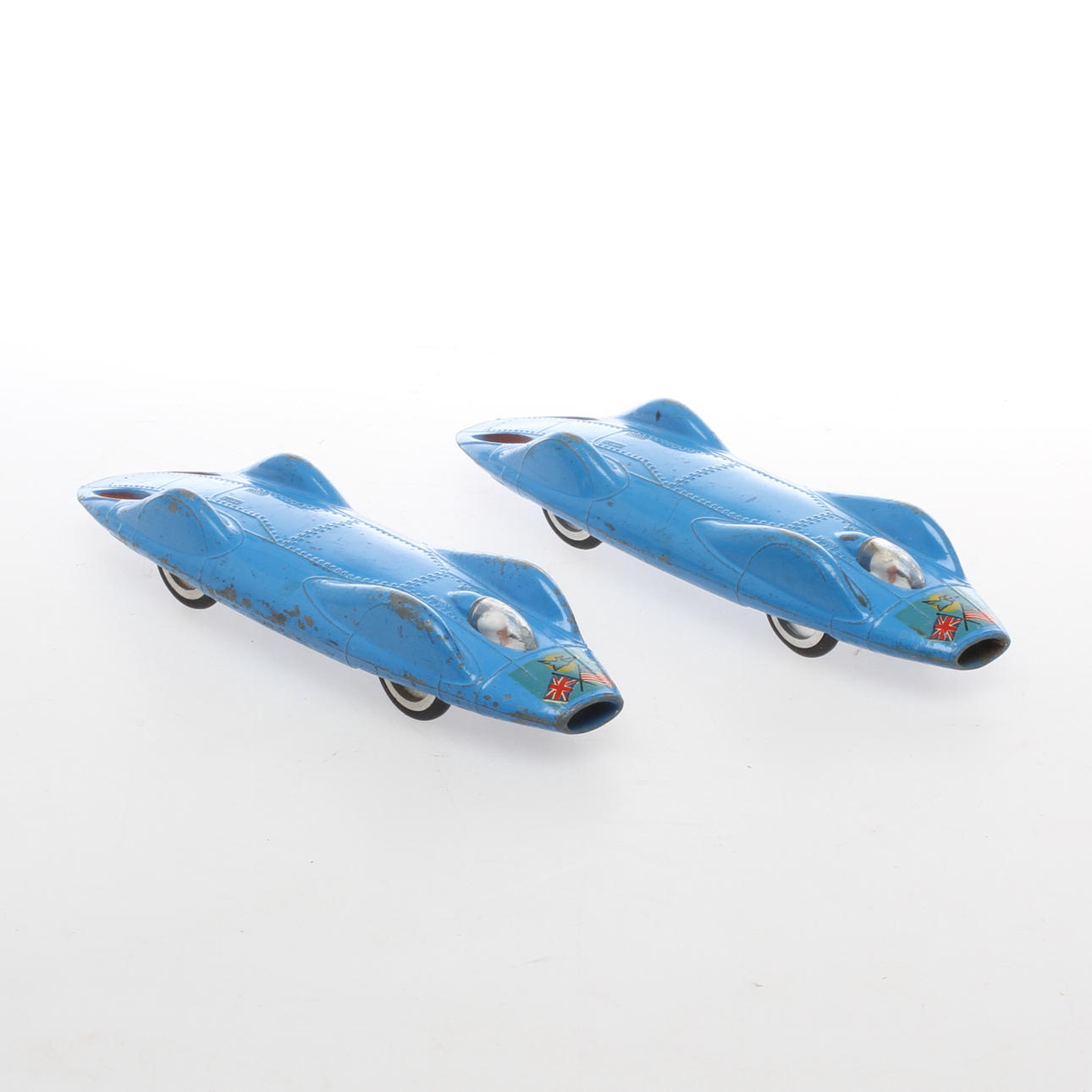 CORGI 2 stycken ljusblå BLUE BIRD.