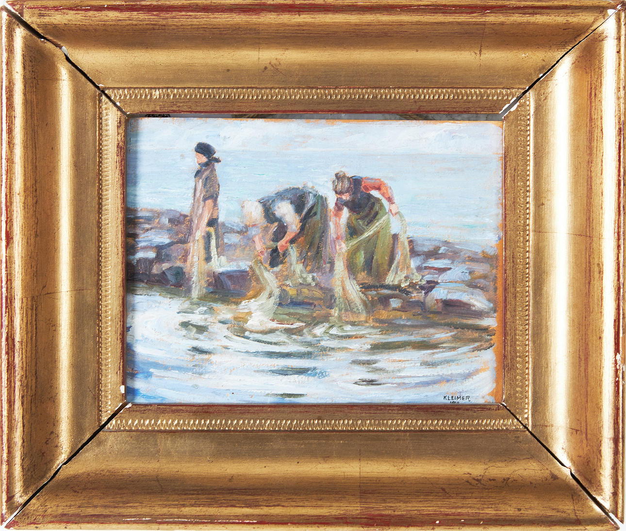 AXEL KLEIMER. “Three gums”, oil on panel.