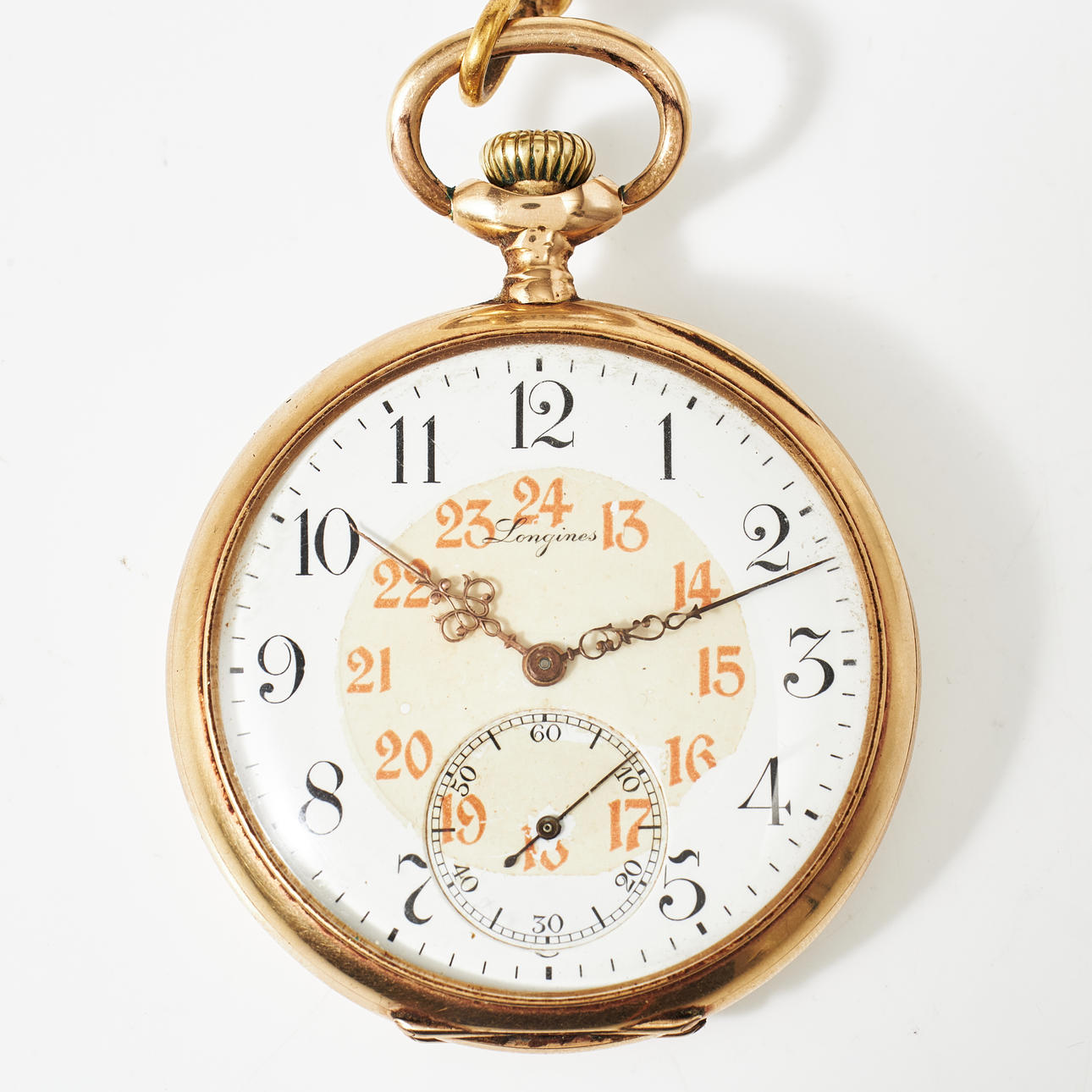 LONGINES, pocket watch, 14k gold.