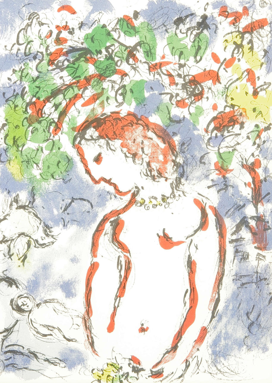 MARC CHAGALL. EFTER. Jour de printemps, osignerad färglitografi 1972.