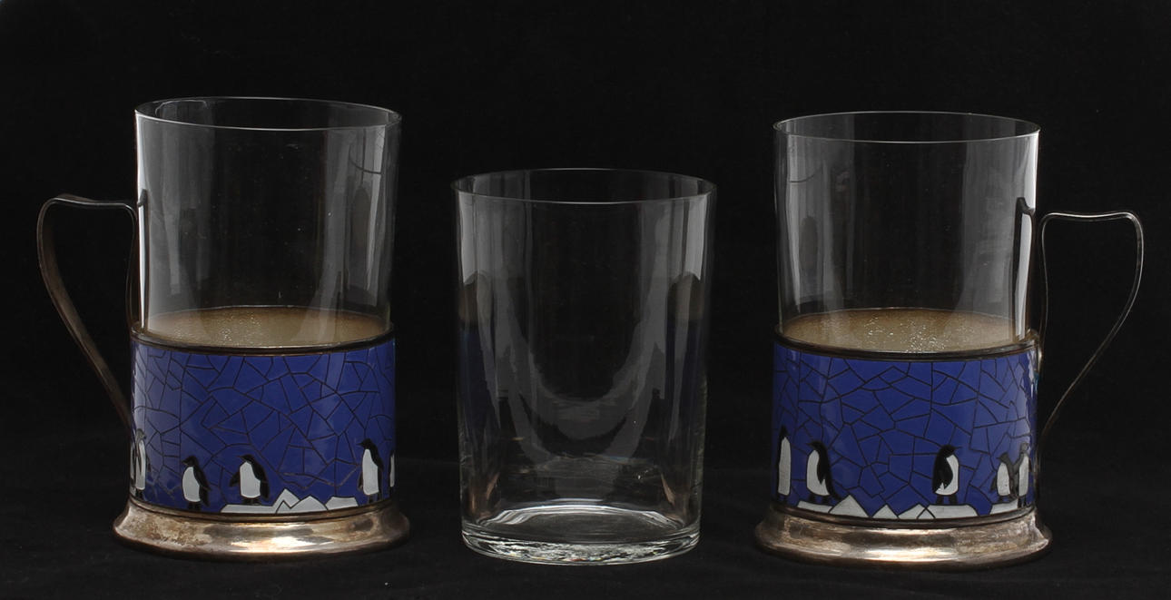 TEMUGGAR, 4 st nysilver mad glasinsats, Ryssland.