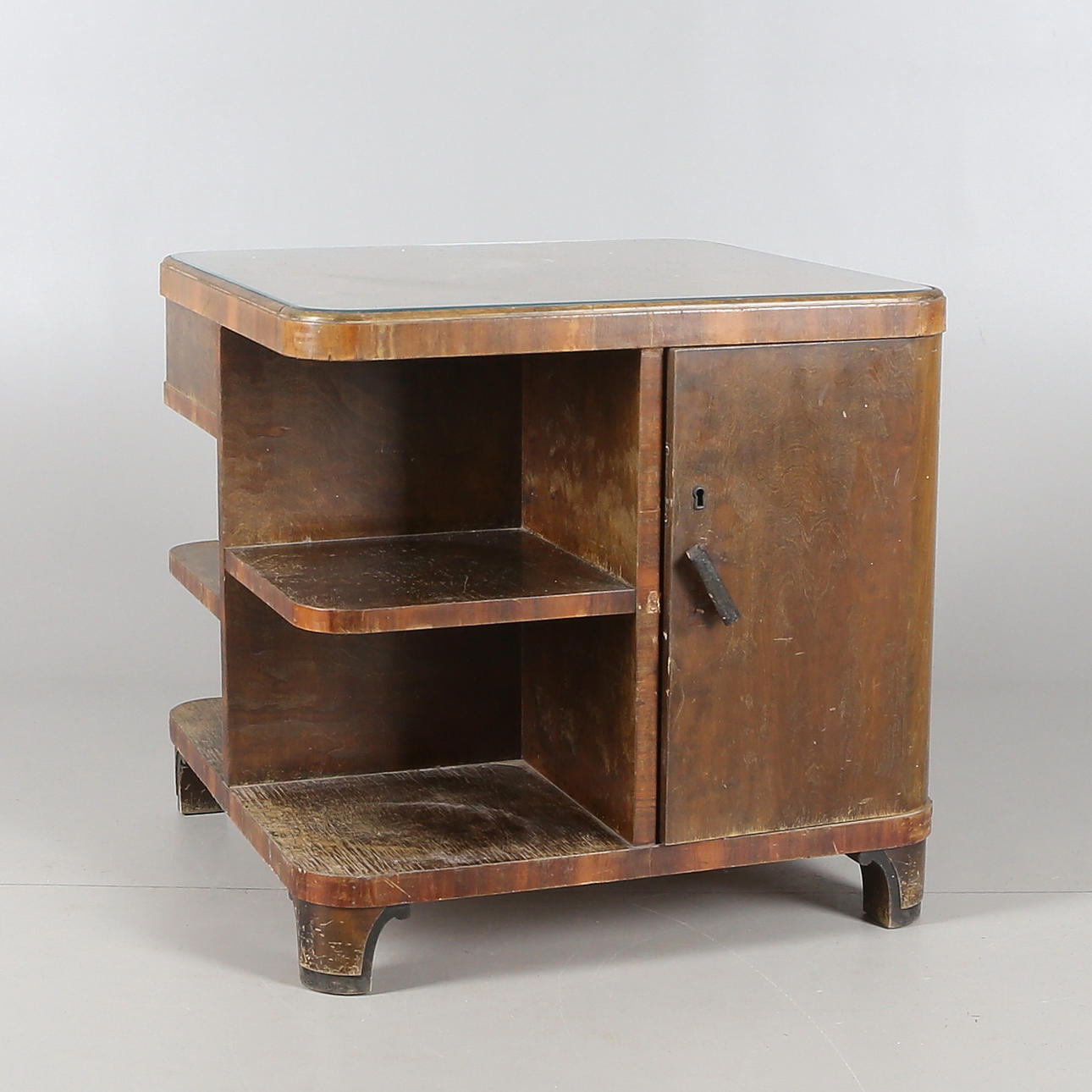 RÖKBORD, trä med glasskiva, 1900-tal.