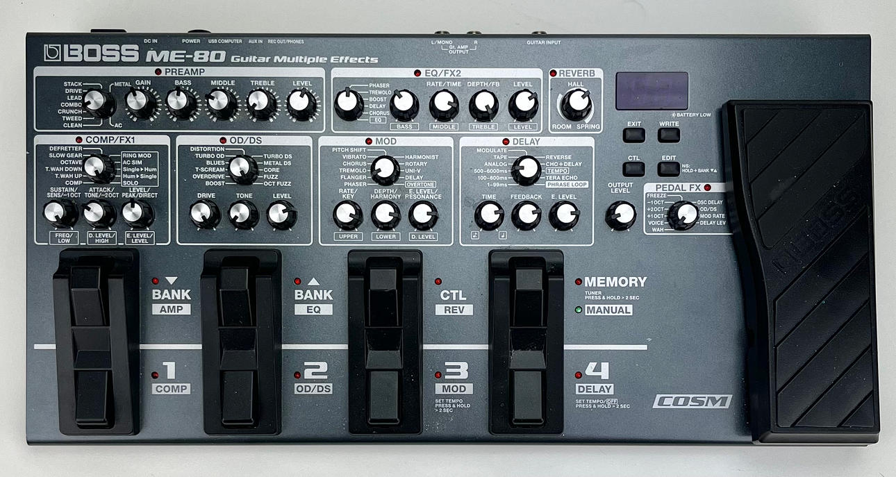 PEDAL MULTIEFECTOS PARA GUITARRA, BOSS ME-80.