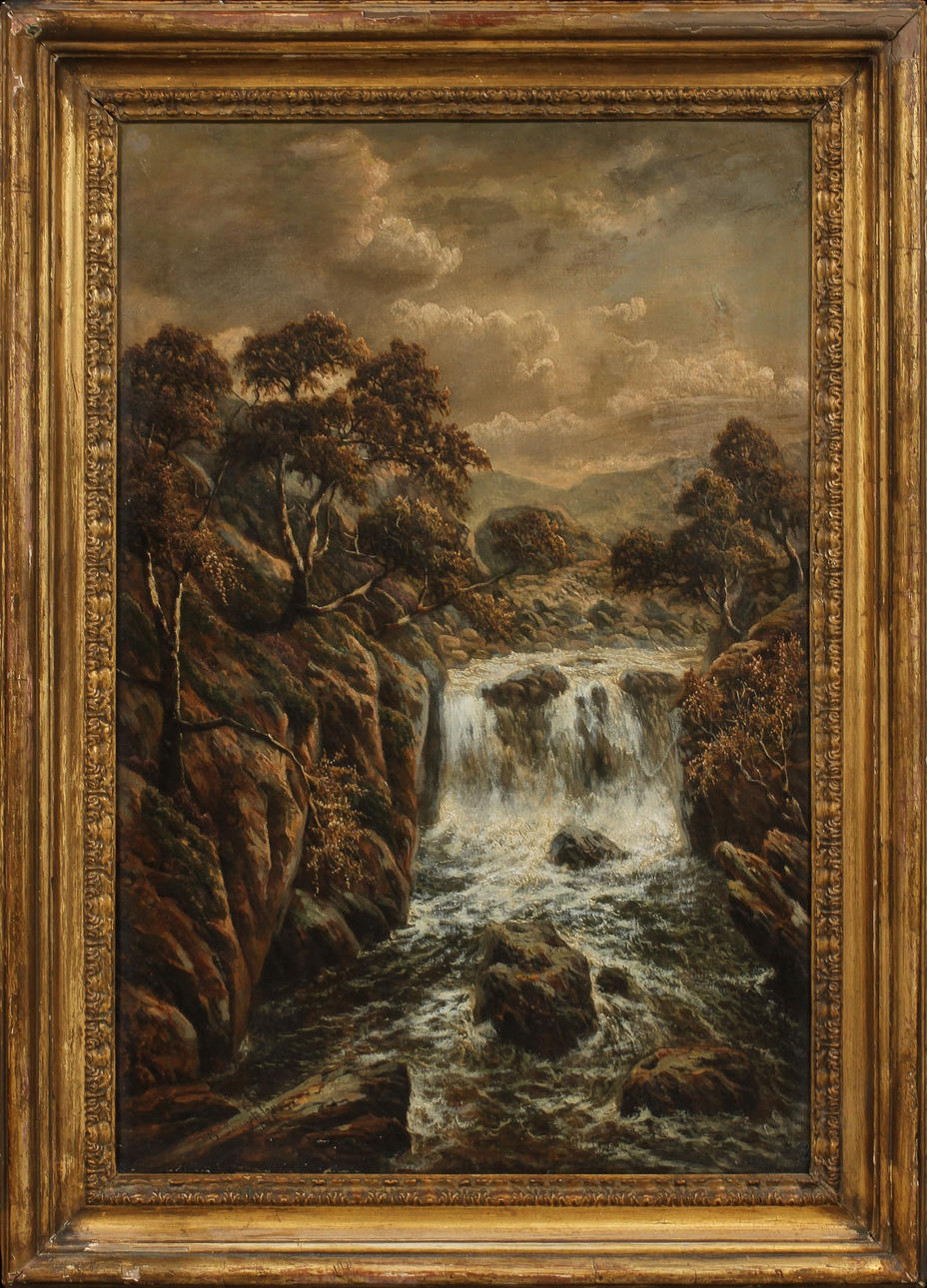 EDGAR LONGSTAFFE. Forslandskap, olja på duk, signerad.