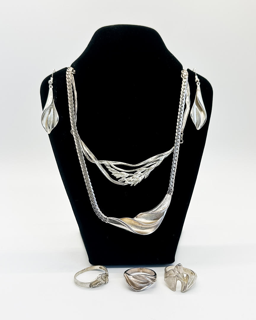 SMYKKER, 6 stk., sterlingsølv, bl.a. Lapponia.