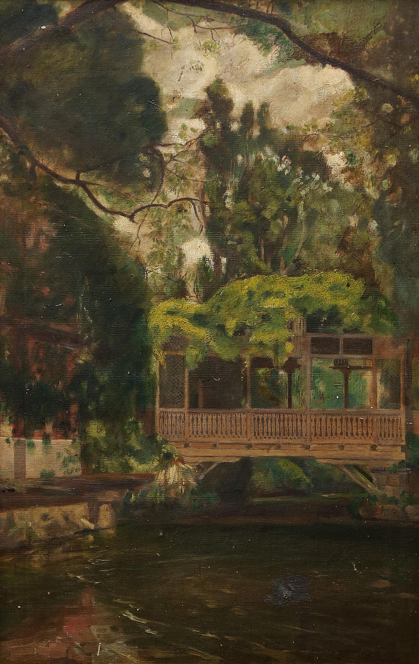 SPANISH SCHOOL, 20TH CENTURY. Landscape.