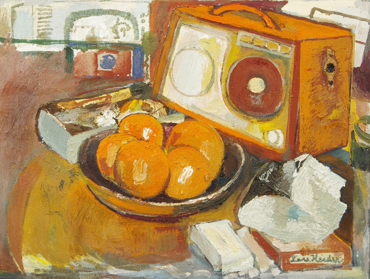 LARS HERDER. Stilleben, olja på duk, signerad.