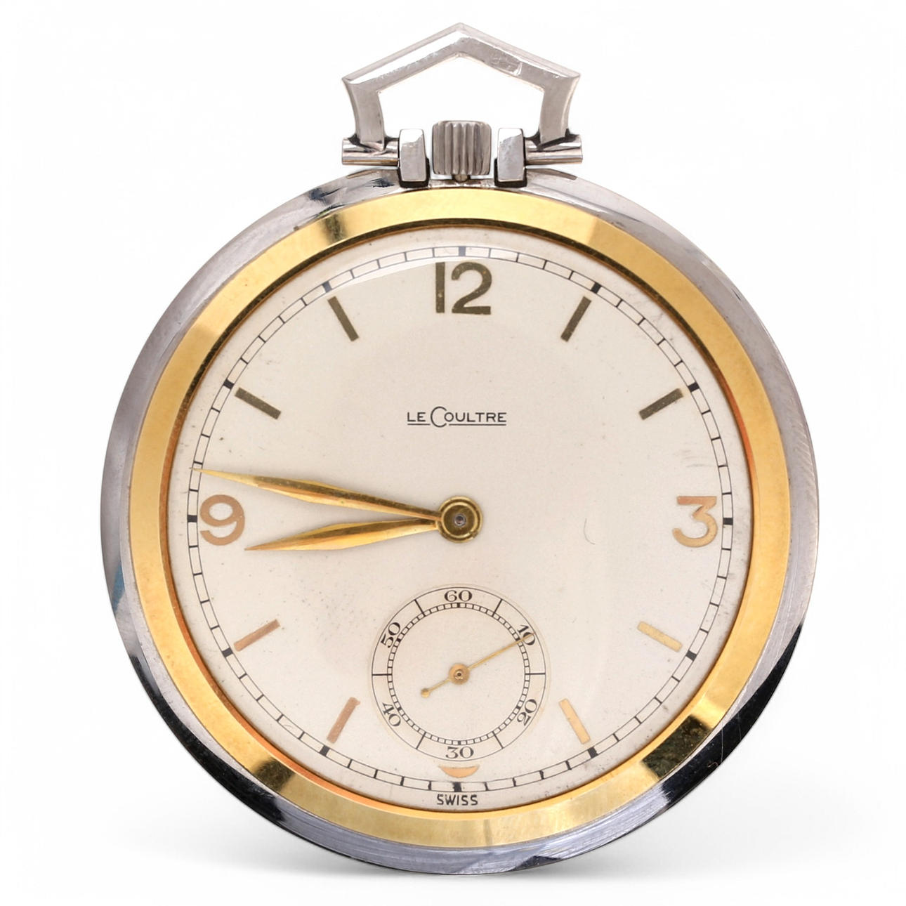 LECOULTRE. Pocket watch, mid 20th Century.