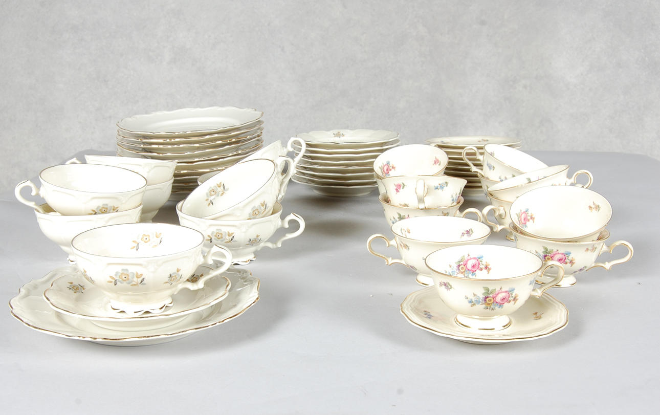 ESPRESSOKOPPAR,12 delar, Rosenthal, 29 delar Hackefors.