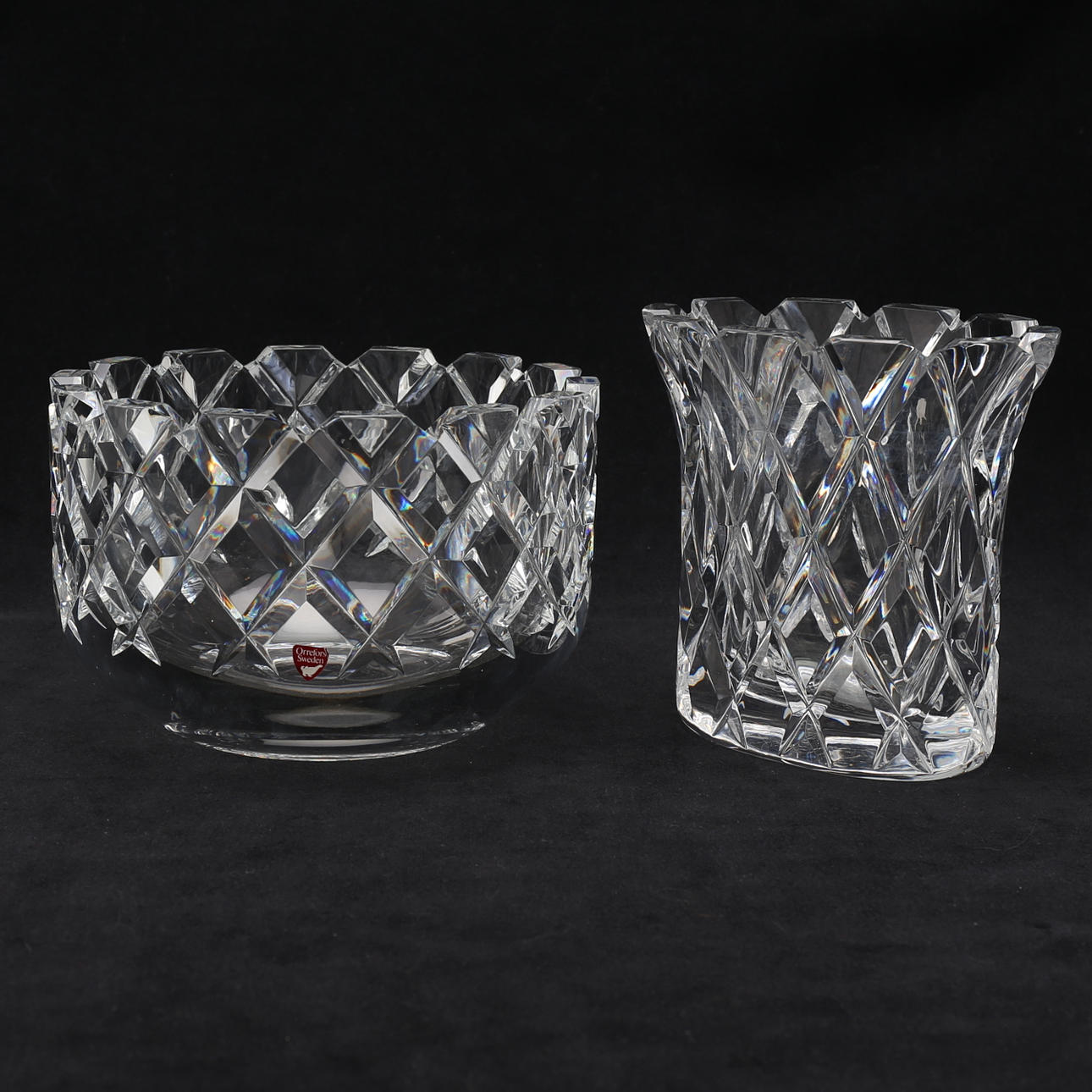 BOWL and VASE, "Sofiero", Gunnar Cyrén, Orrefors.