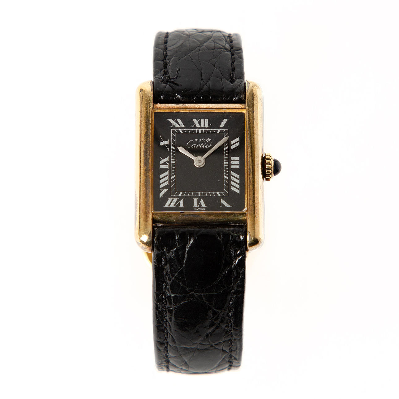 ARMBANDSUR, Cartier, hopeaa, 1970-tal.