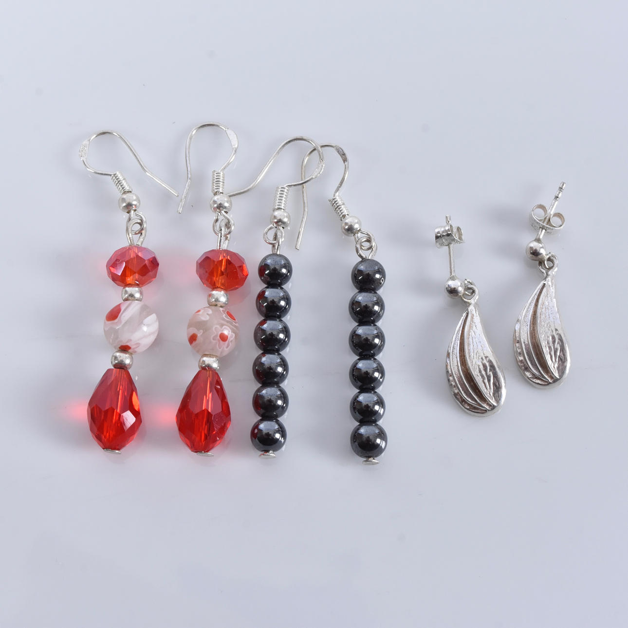 ÖRHÄNGEN, 3 par, sterlingsilver.