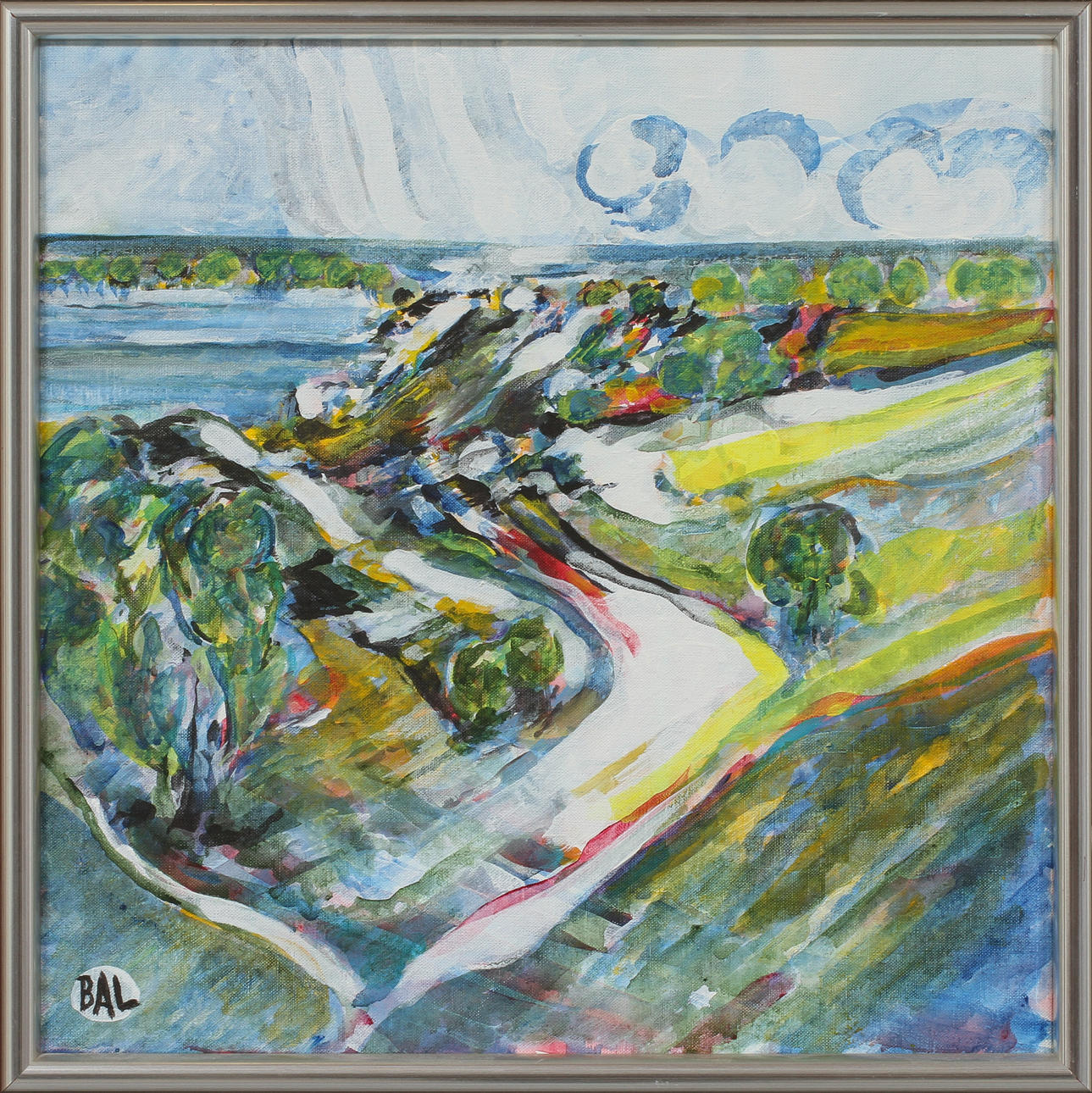 BENGT ARNE LINDEROS. Landskap, olja på duk, signerad BAL.
