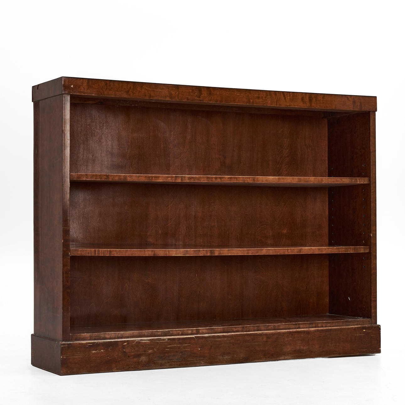 A 1930s Art Deco bookcase, dressed birch.