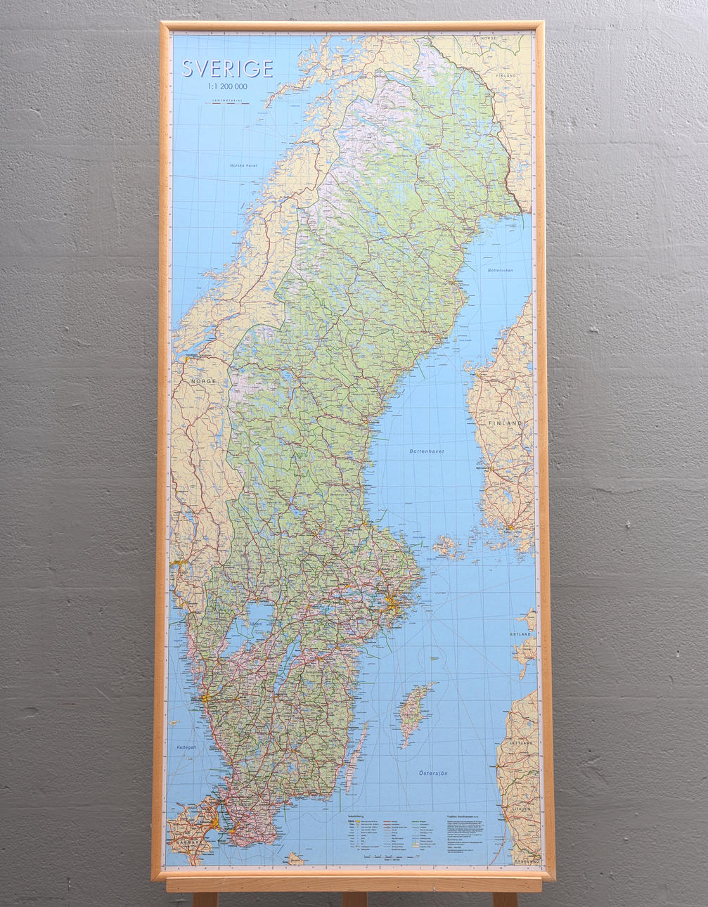 SVERIGE KORT. 1:1.200.000.