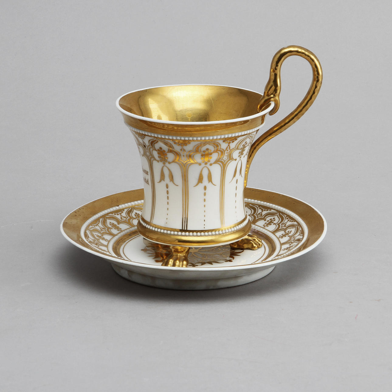 PARADKOPP MED FAT, porslin, empire. KPM Königliche Porzellanmanufaktur, Berlin 1800-1809.