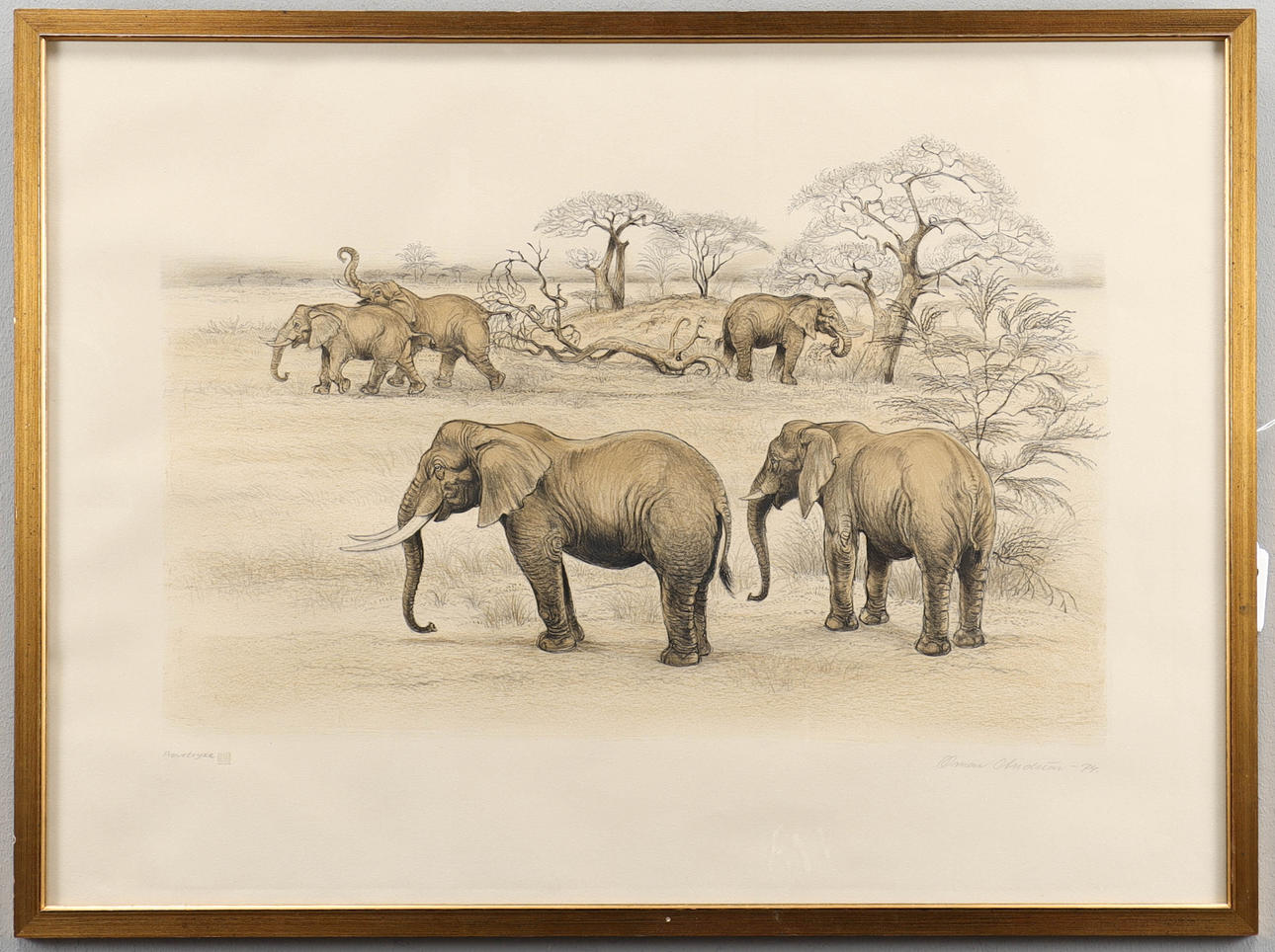 OMAR ANDREEN lithograph Sample print, signed -74.