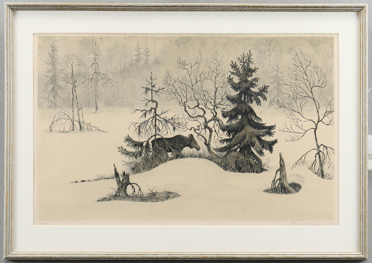 OMAR ANDREEN Lithografie 21/90, signiert -75.