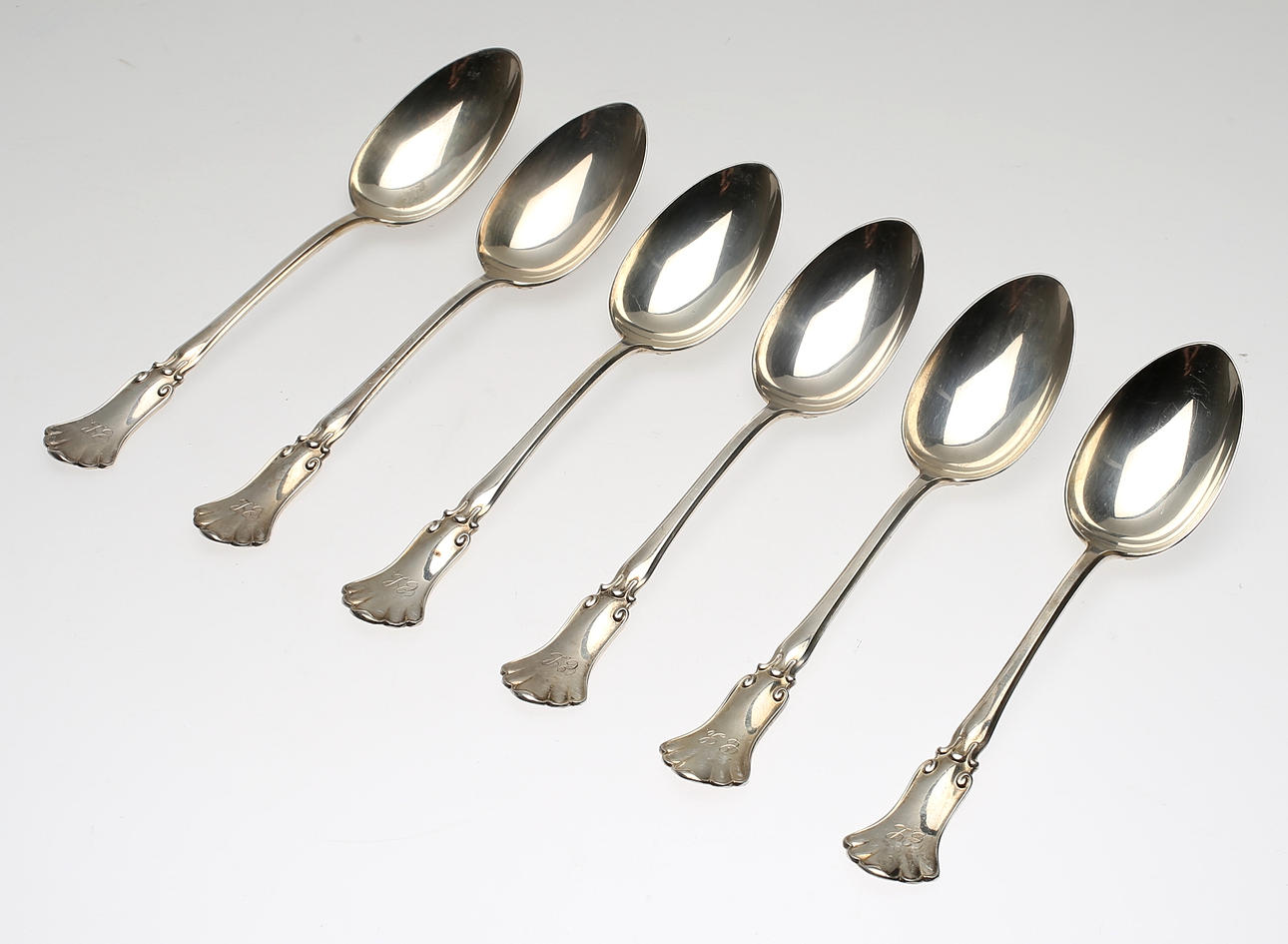 SKEDAR, 6 st, silver, vikt ca 414 gram, 1930.