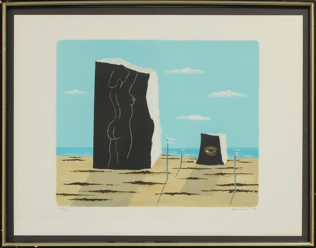 ESAIAS THOREN. Komposition, färglitografi, sign -77 o numr 297/360.