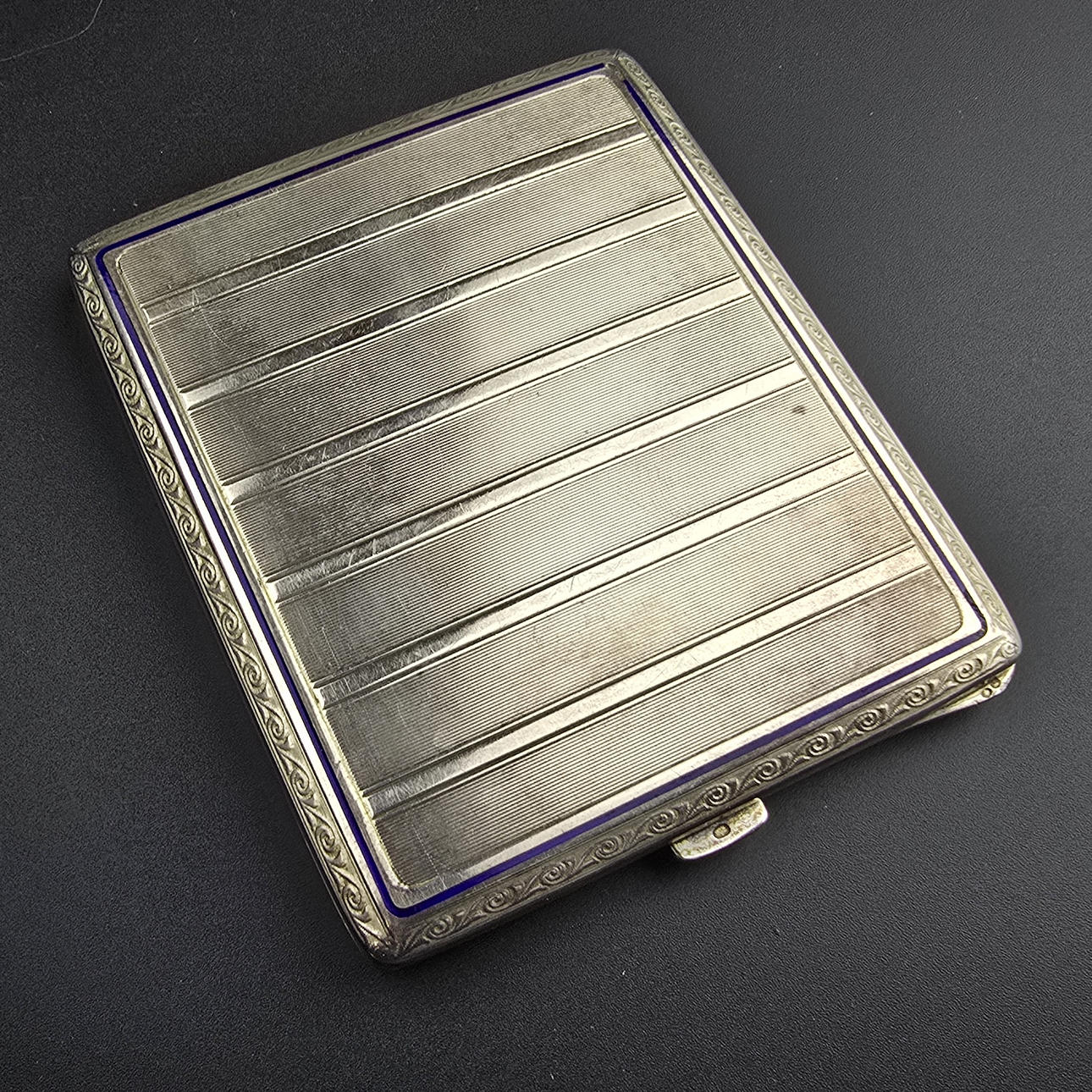- CIGARETTE CASE - German, 900 silver.