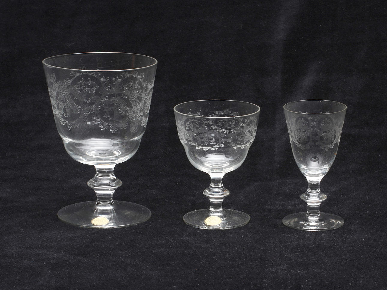 GLASSERVIS, 23 delar, "Elon", Edvin Ollers, Kosta Boda.