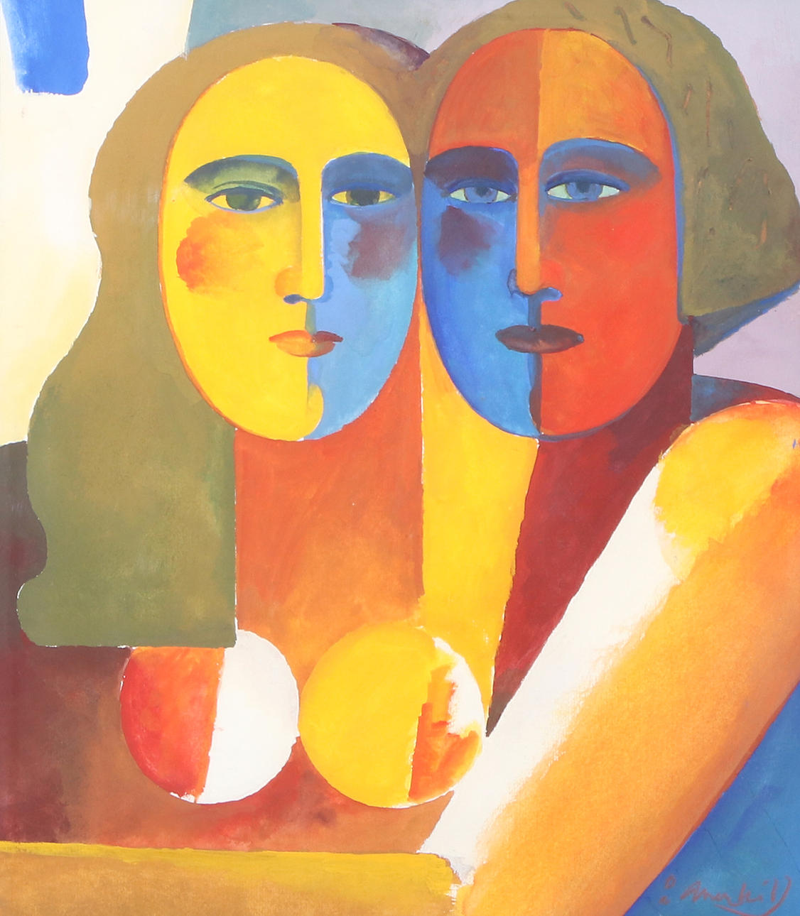 ÅKE ARENHILL. GOUACHE. „Hetro“. Signeret.