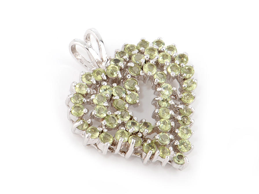 HÄNGE. med prasiolit, 925 silver 3,7 g.