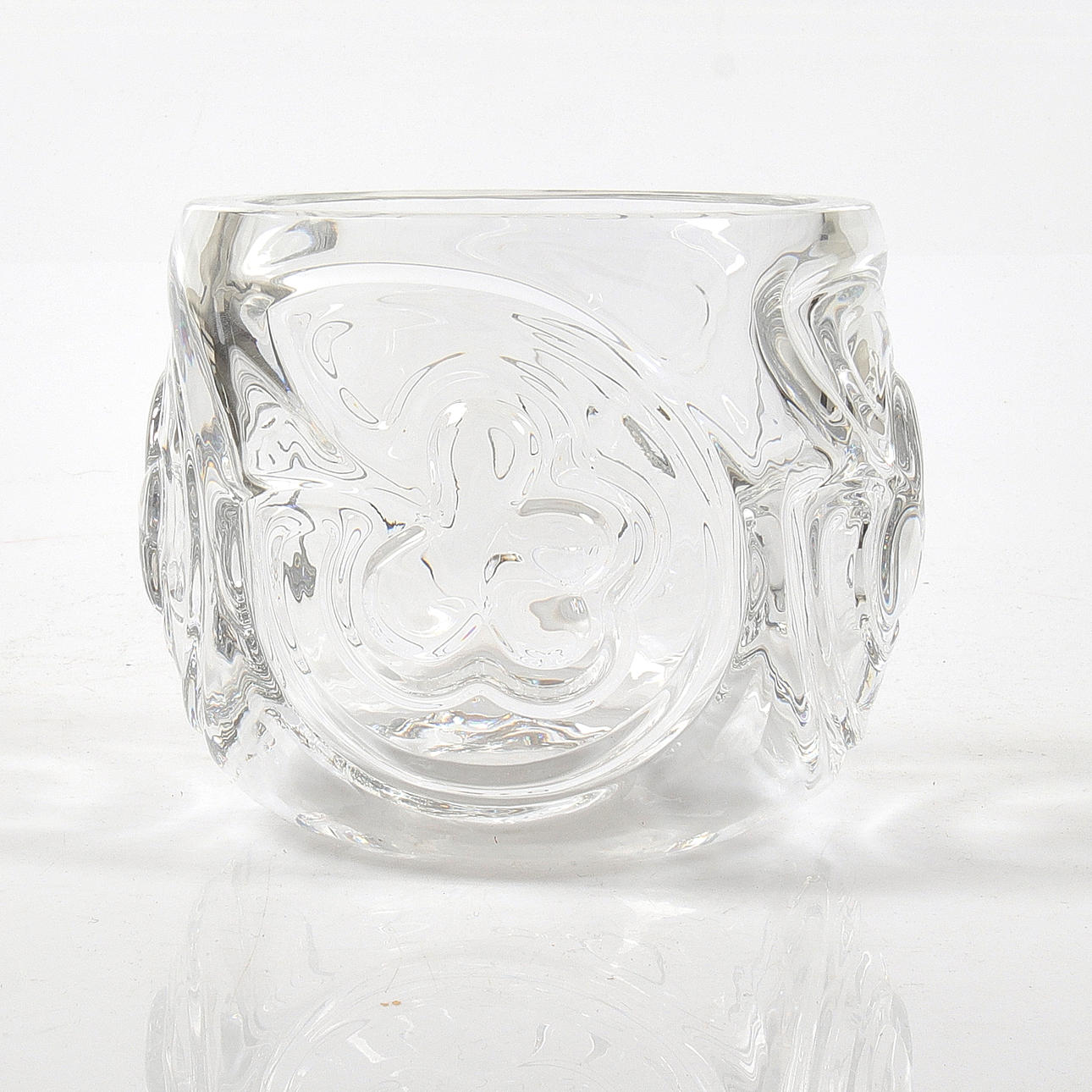 A glass bowl vase, Orrefors.