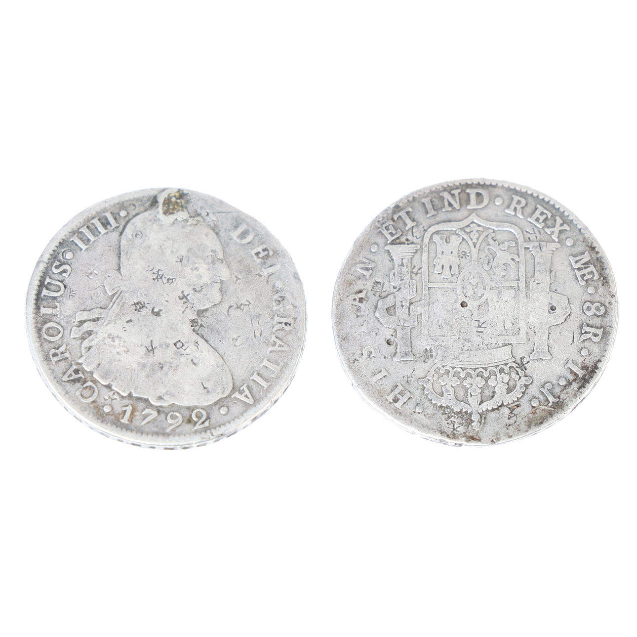 PERU 8 REALES SØLVMØNT.