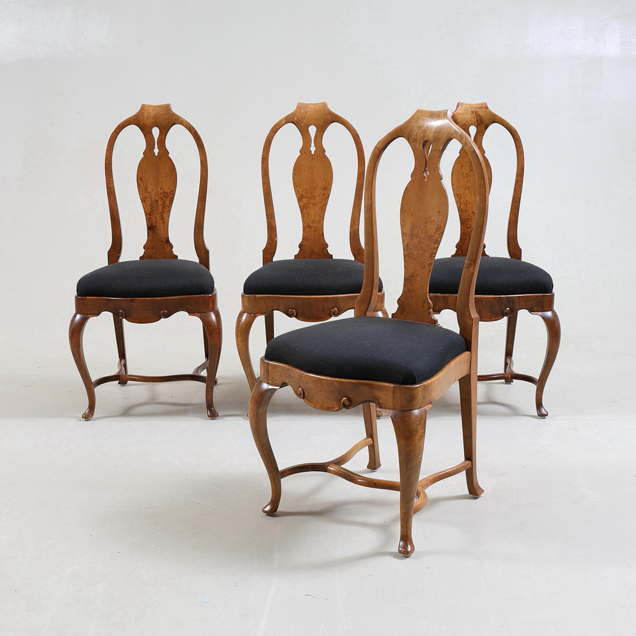 STÜHLE, 4 Stück Björk, Leander, Nyköping, Anfang 1900.