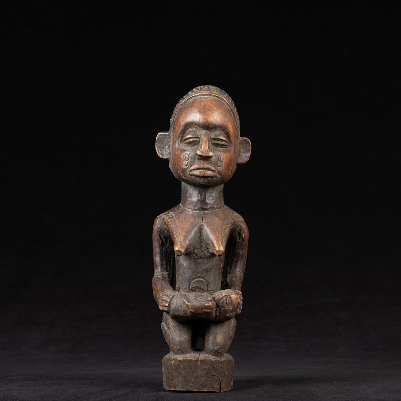 MUTTERSCHAFTSFIGUR, Holz, Afrika.