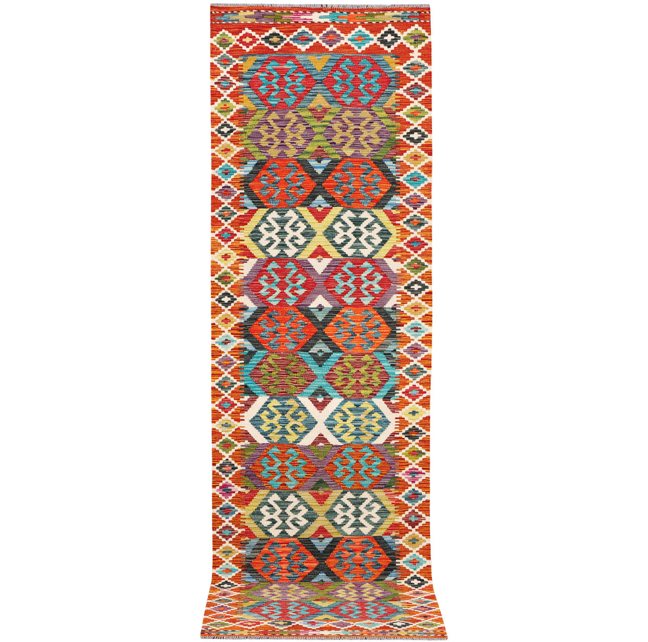 GALLERIMATTA, kelim afghan, 293X81 cm.