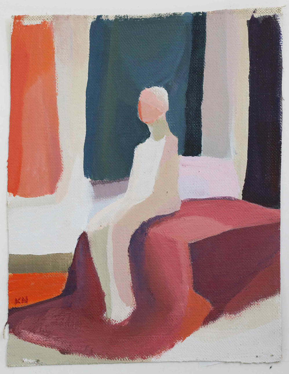 KRISTINA NILSDOTTER. Oil on canvas, model study, signed.