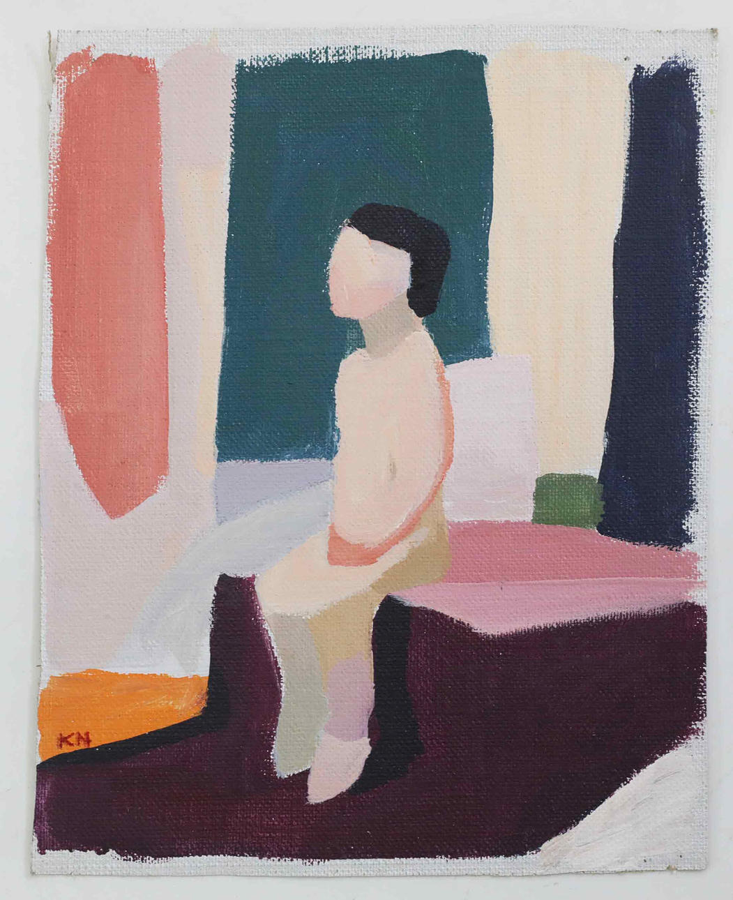 KRISTINA NILSDOTTER. Oil on canvas, model study, signed.