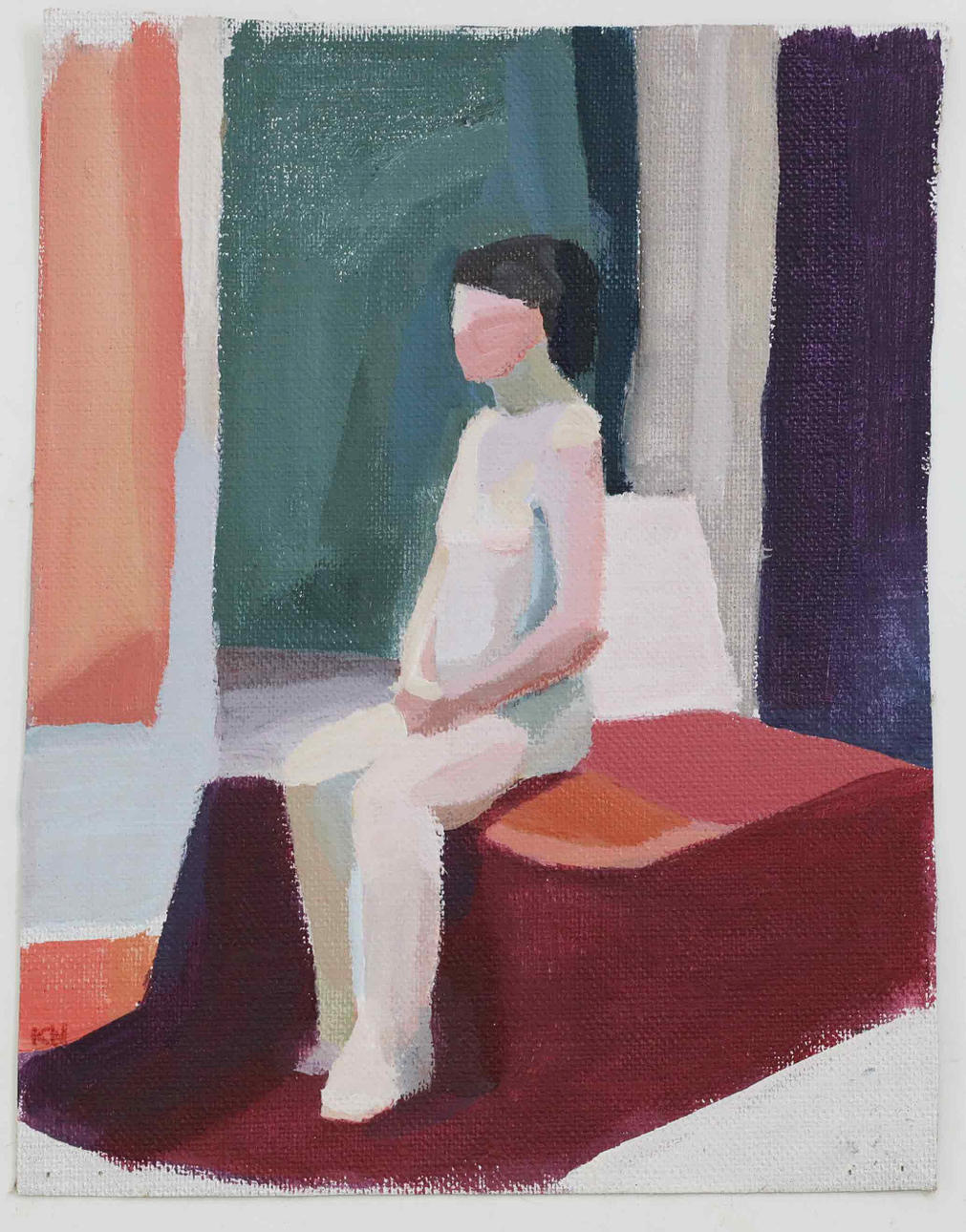 KRISTINA NILSDOTTER. Oil on canvas, model study, signed.