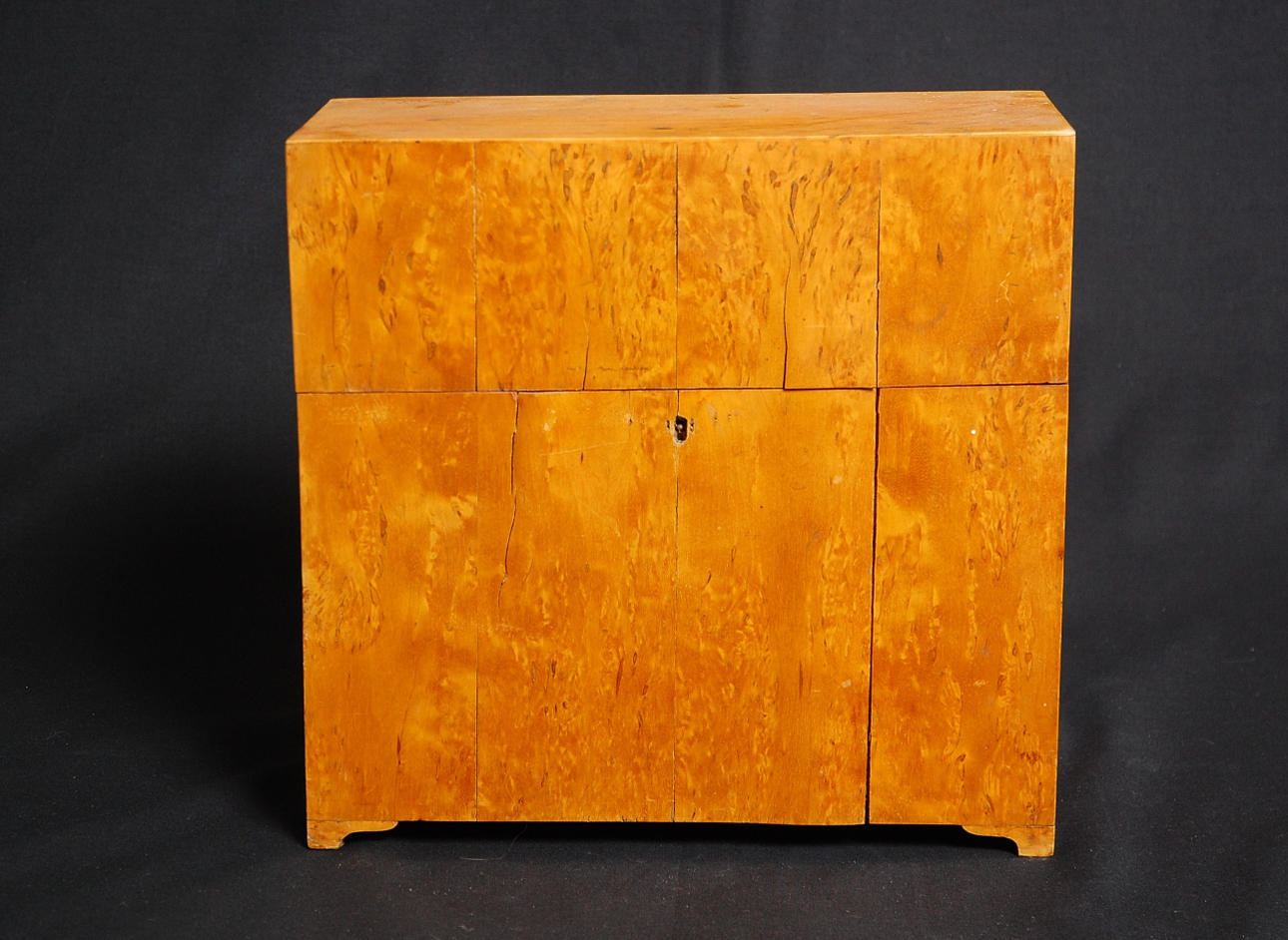 FLASKSCHATULL, björkrot, korkar silver 18-1900-tal.