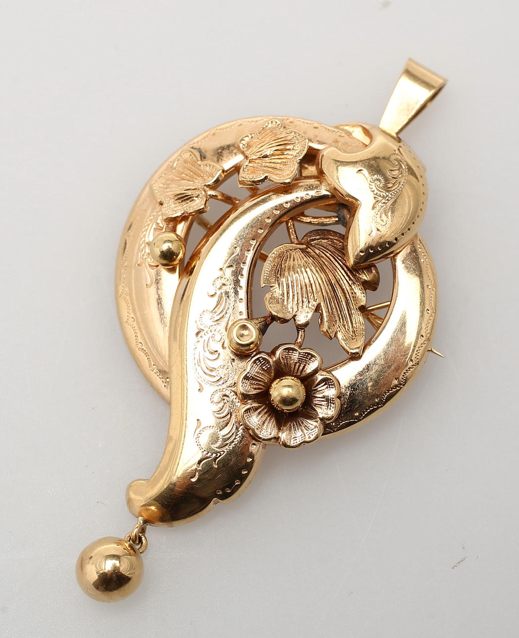 BROSCH, 18k guld 8,74gr.