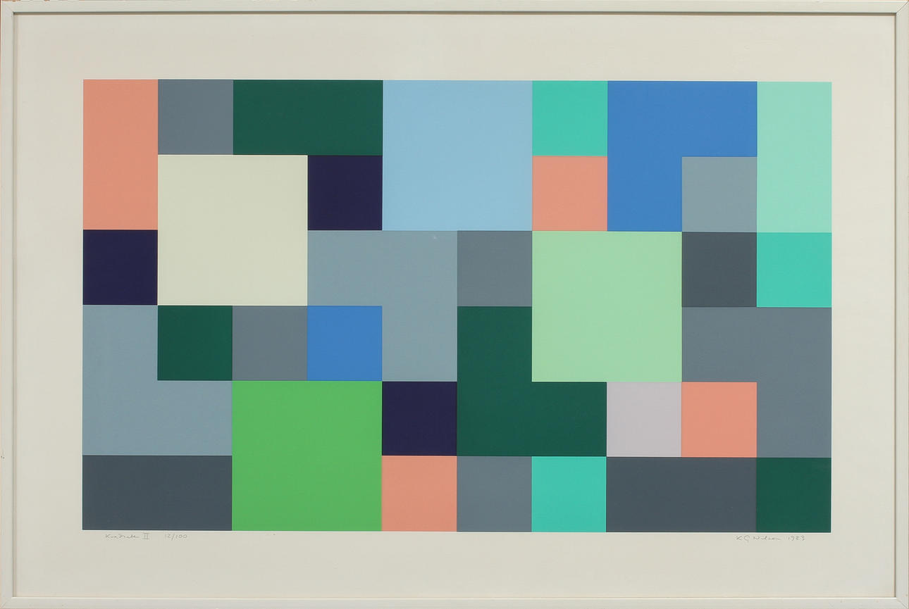 KG NILSON. Färglitografier, 2 st, sign 1983 o numr.