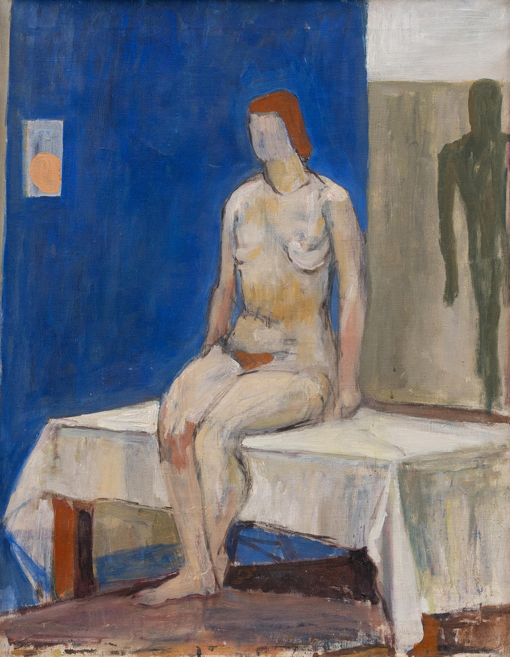 OIDENTIFIERAD KONSTNÄR. Seated model, oil on canvas, unsigned.