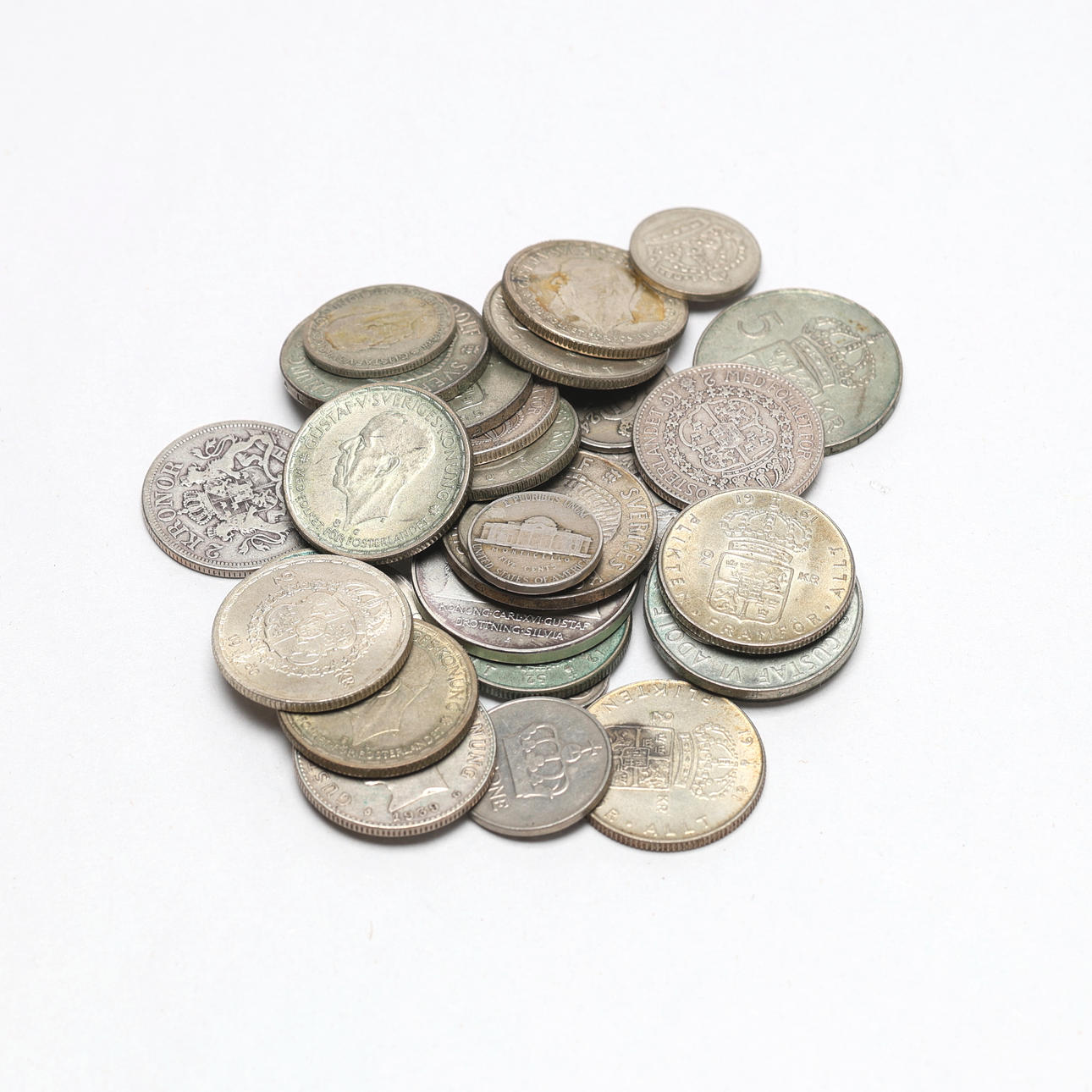 MÜNZEN. Gemischter Silbergehalt, 40-80%.